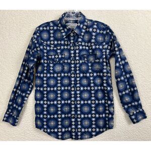 Cowboy Hardware Shirt Youth Boys Large Pearl Snap Western‎ Rodeo Long Sleeve